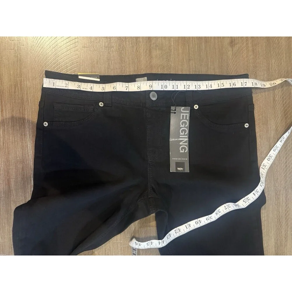 NWT Mossimo Premium Denim Black Mid Rise Skinny Jegging Women’s Size 14 NEW
